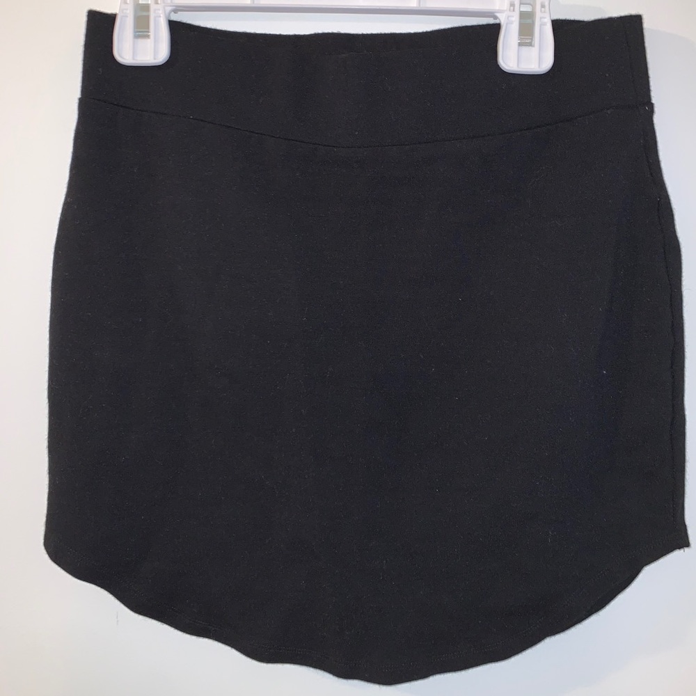 Black mini skirt
